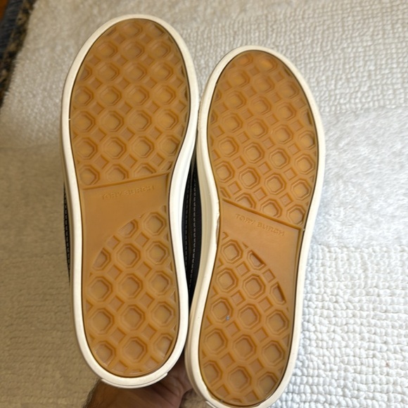 (NWOT) Tory Burch Designer Low Top Canvas Court Sneaker Shoe Natural 7.5 - Picture 9 of 12